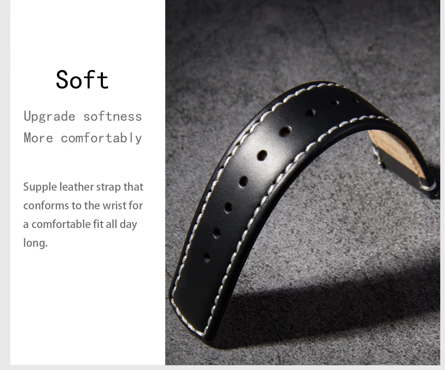 Top Grain Echtleder-Uhrenarmband, Schnellverschluss 20 mm/22 mm Uhrenarmband, passend für Samsung Galaxy Watch, Herren- und Damen-Uhrenarmband – Detail 6