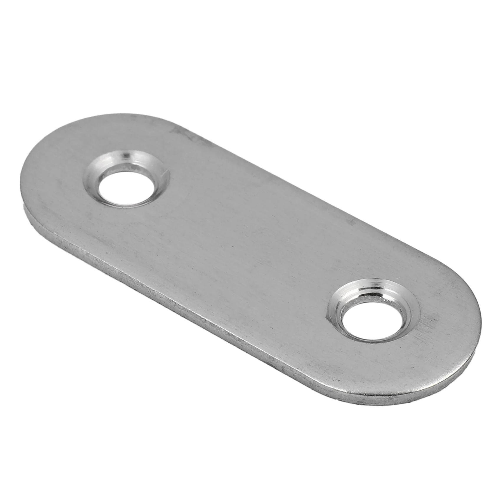 AB35-Belt 5 X 6 Mm Silver Screw Binding With Flat Mending Plates Repair Fixing Joining Brackets 40X15mm