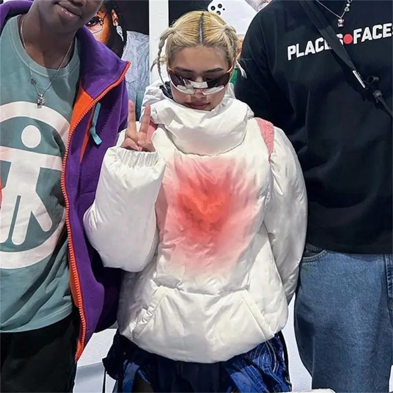 

2025 New Women Men Oversized Pullover Puffer Lightweight Warm Quilted Hoodies Coat