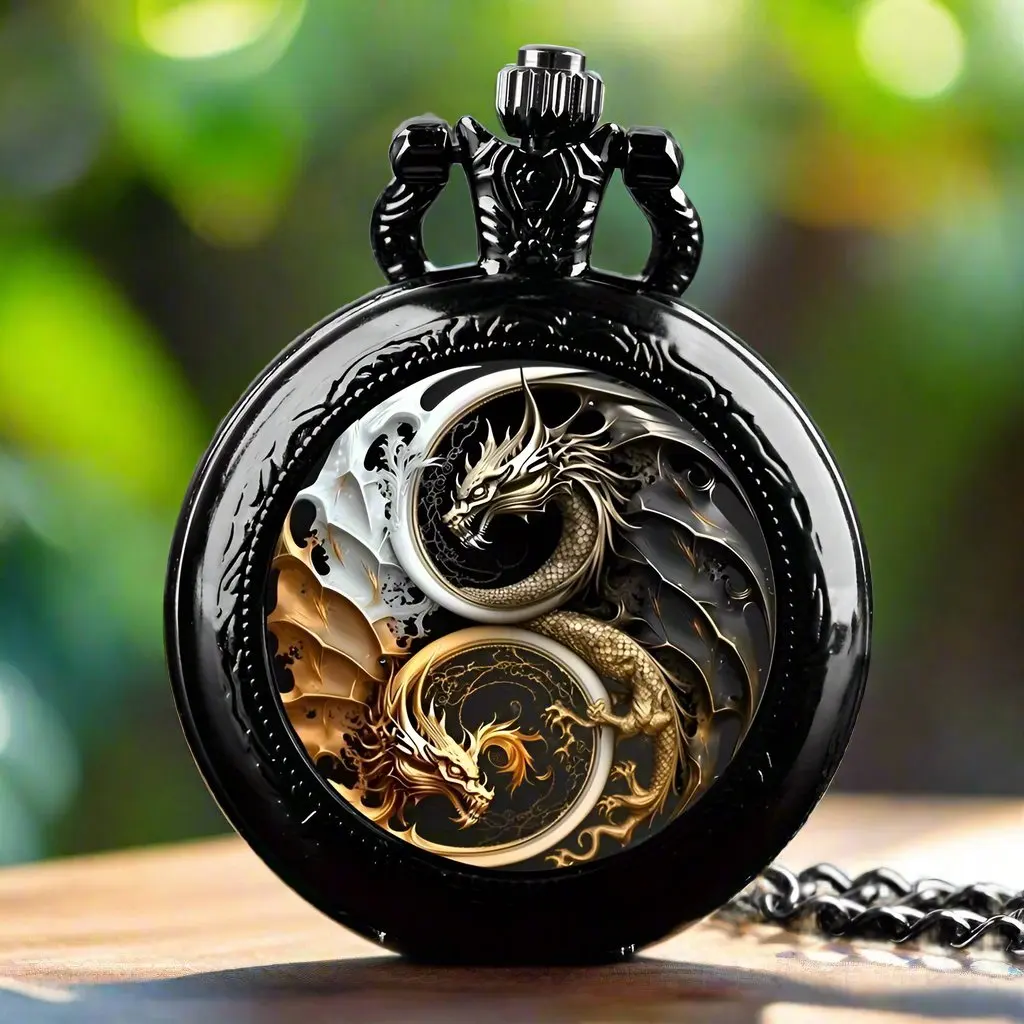 Exquisite Special Pocket Watch Children Dragon Cool Elegant Clock With Necklace Chain Small Pendant Best Gift Fashion Relojes