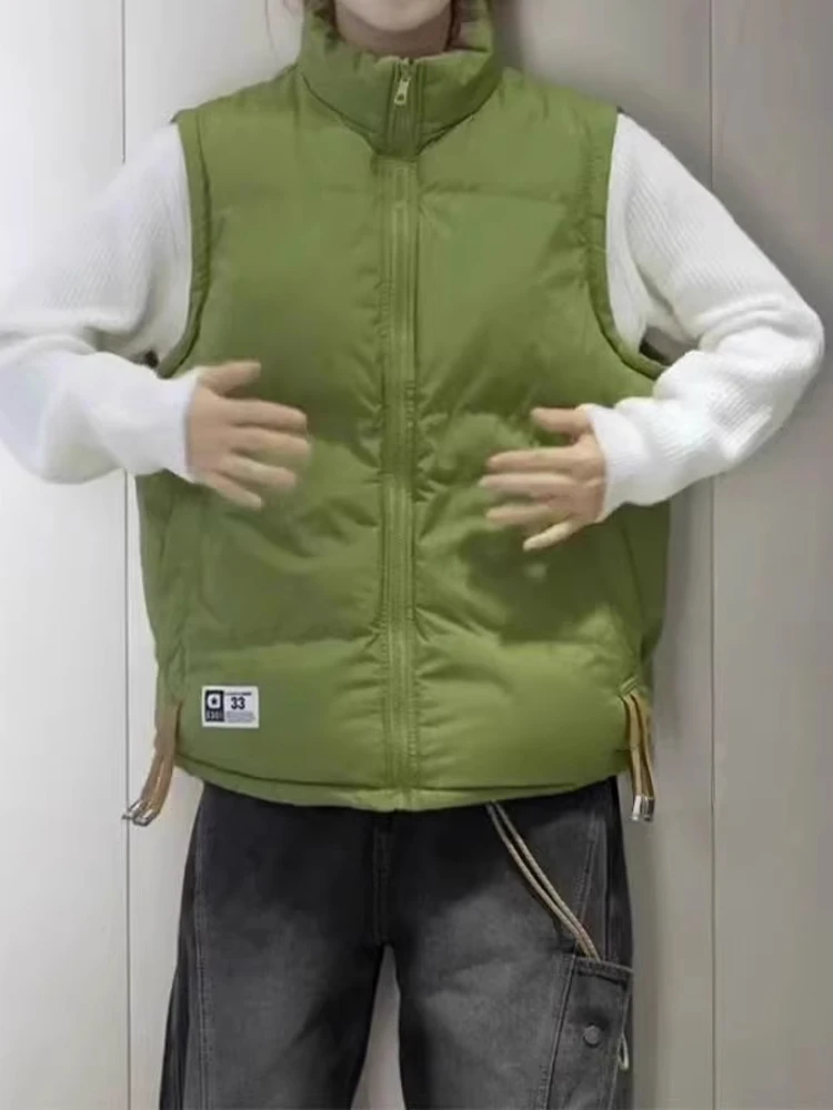 

Свободный хлопковый жилет для мужчин и женщин, двусторонняя одежда, утепленная брендовая повседневная верхняя одежда, осень-зима