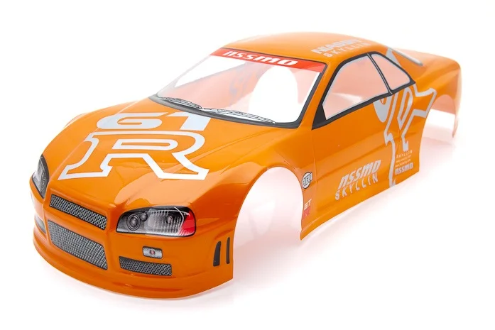 1-3pcs grey+orange+blue PVC painted body shell/Accessories for 1/10 R/C racing drift cars HSP 94123 190mm Width 260 wheelbase