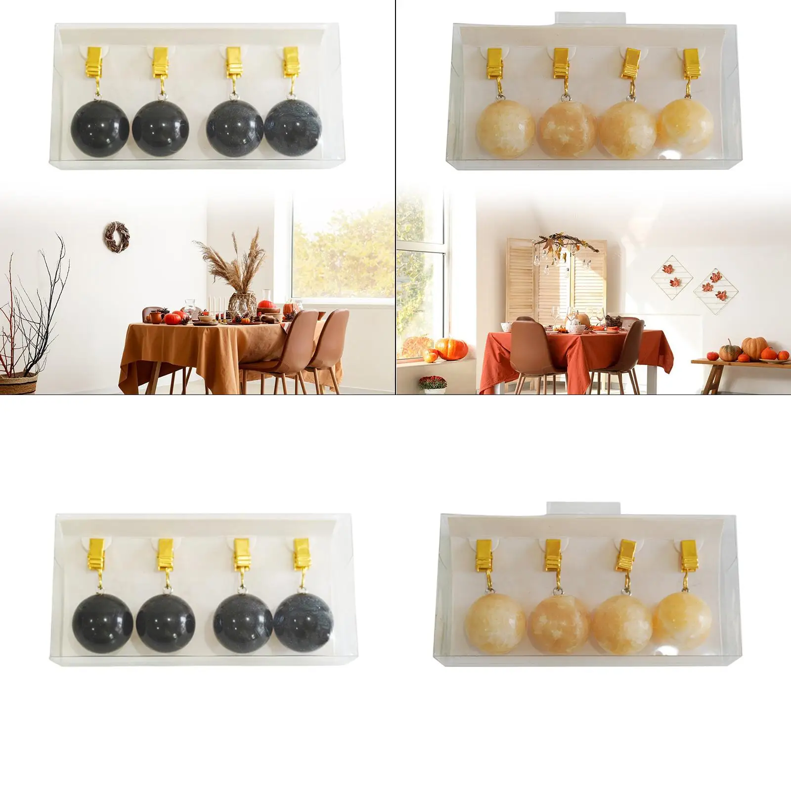 4Pcs Tablecloth Weights Table Cover Pendant Stones for Curtains Garden