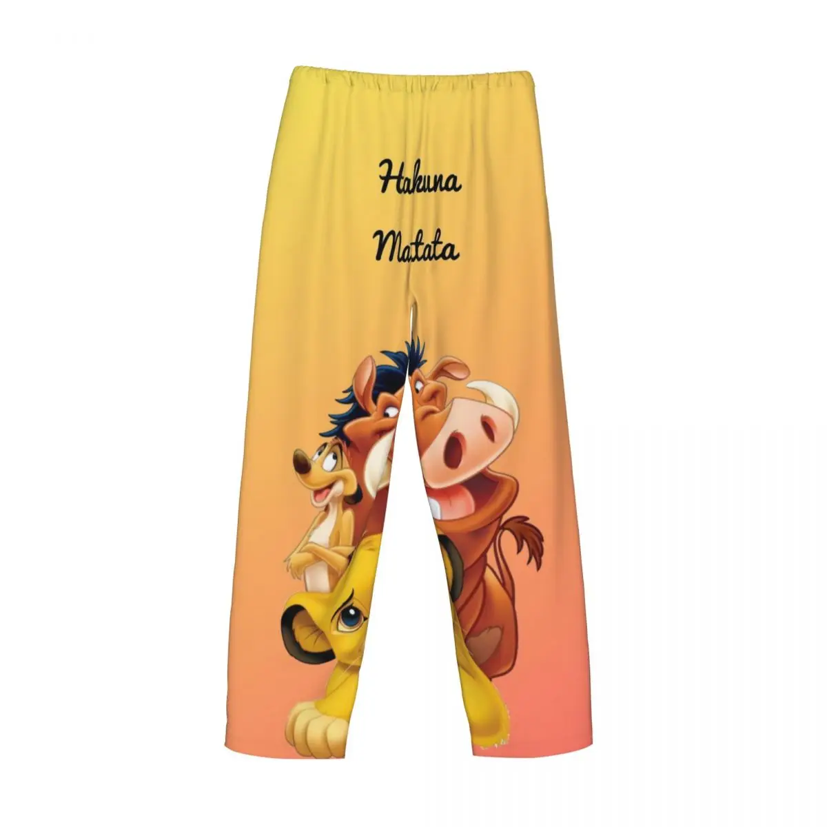 Pantalones de pijama personalizados King Lion Simba para hombre, ropa de dormir con estampado de película de dibujos animados de Hakuna Matata, pantalones con bolsillos