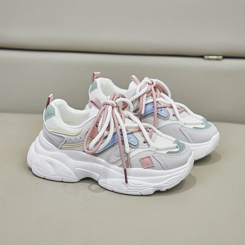 Spring & Summer Air Mesh Women White Shoes New Female Girls Sneakers Fashion Breathable Sports Casual Size 35-40