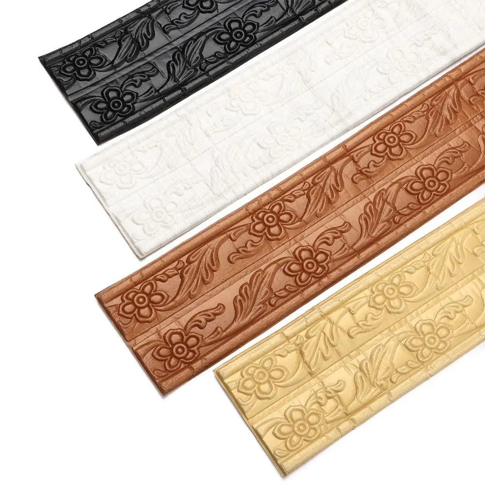 

2022 New Adhesive Ceiling Decorative Strip Waterproof Wall Stickers Baseboard Wallpaper Home Decoration Wall Border Skirting