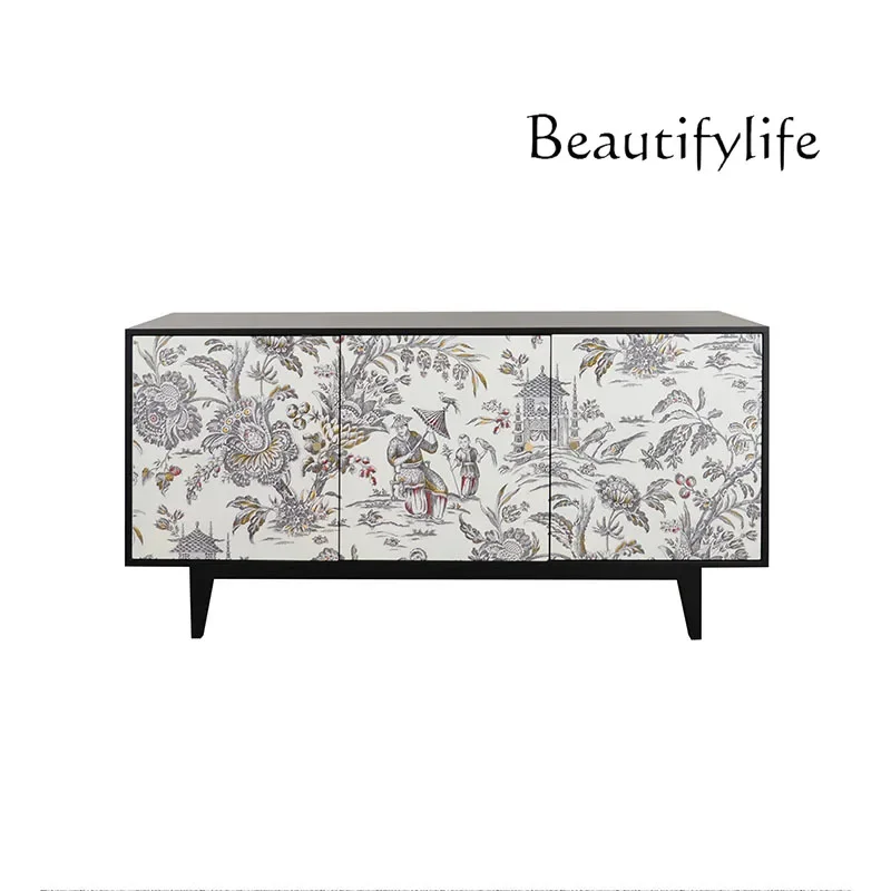 

Modern simple entrance locker French side cabinet Art decoration cabinet opposite the door