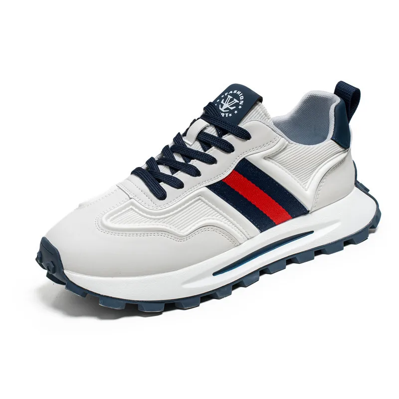 Chaussures de course respirantes polyvalentes pour hommes, chaussures de sport décontractées, semelle optique surélevée, extérieur, luxe, printemps, automne, nouveau, 2024