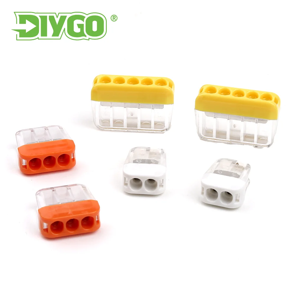 5/10PCS Household Mini Quick Wire Splicing Push-In Compact Wire Splicing Connector Connection Terminal Cable Junction Boxs