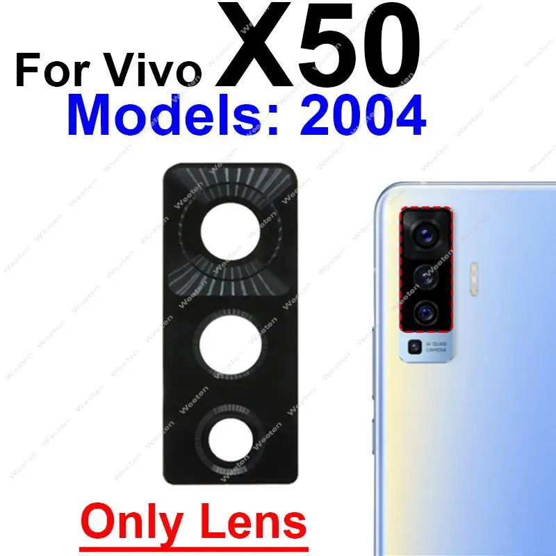 Back Rear Camera Glass Lens For VIVO X50 X60 X70 X80 X90 Pro+ Pro Plus  Replacement Parts