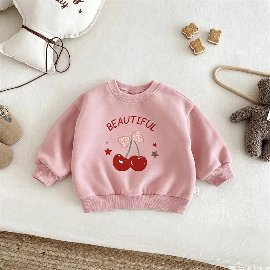Cartoon Sweatshirt For Boys And Girls Round Neck Pullovers Long-sleeved Tops Toddler New Design Loose Casual Sports Clothing