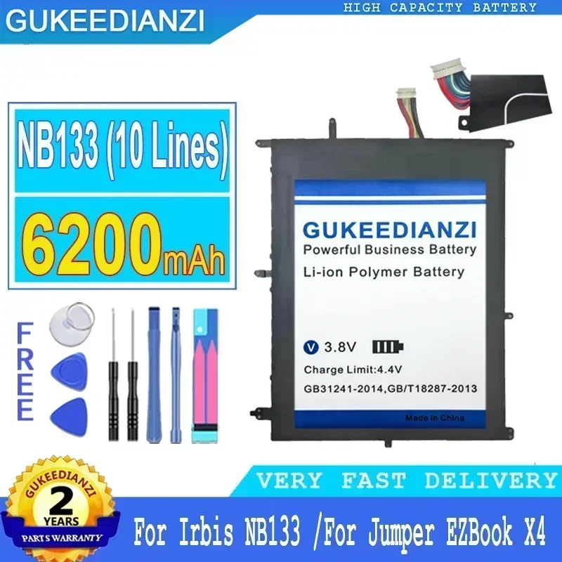 Replacement Battery 6200mAh HW-3487265 31152200P NV-2874180-2S For Irbis NB133 NB131 For Jumper EZBook X4 For BBEN N14W TH140A