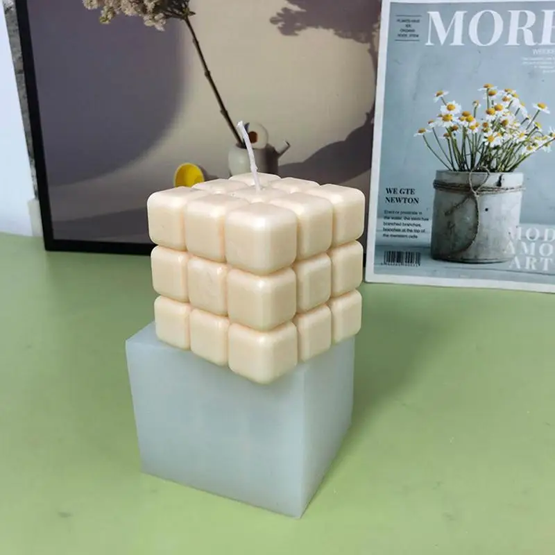 Cube Mold Silicone Molds Creative 3D DIY Soap Sugar Pudding Chocolate Hard Candies Dessert Candle Molds