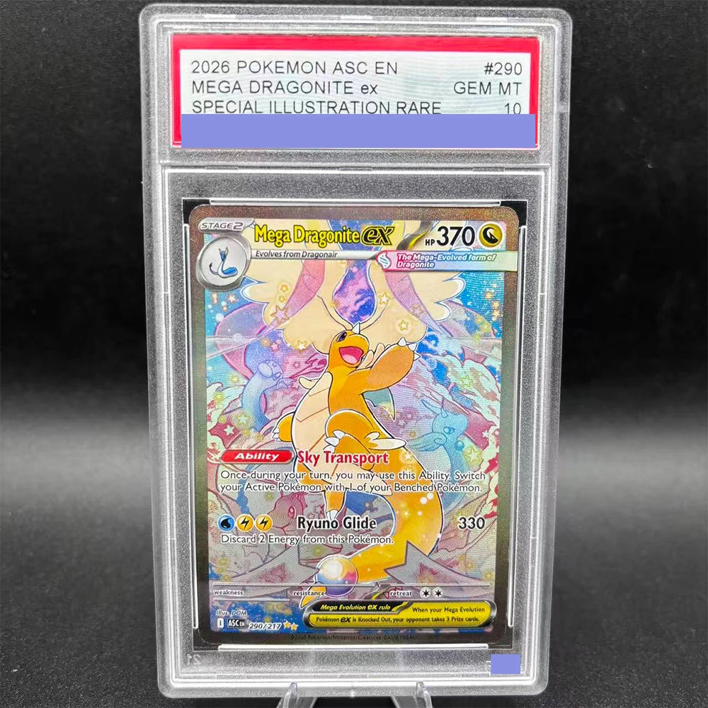 DIY TCG Collection Card Rating Card 2026 ASC EN 290/217 SAR Copy 10Points Rating Card Anime Game Card Gift Toy