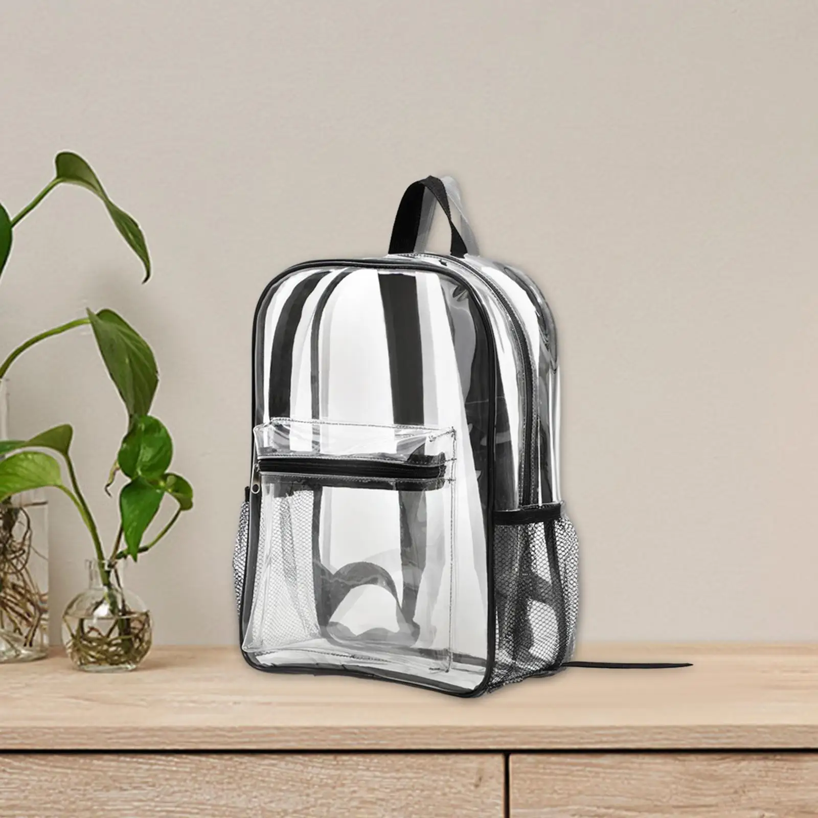 Transparent Japanese High School Girls Backpack Teenage Girls Multi Pockets Shoulder Backpack Waterproof School Bags