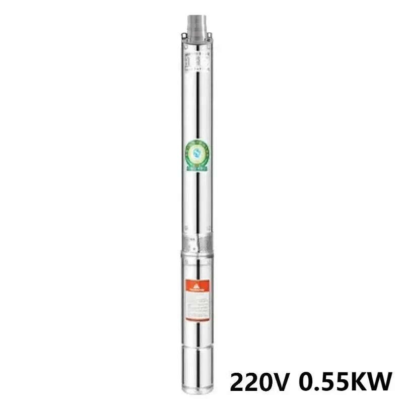 220V 0.55KW Stainless Steel Deep Well Pump Anti Sand High Head Large Flow Household Clean Water Pump Well Agricultural