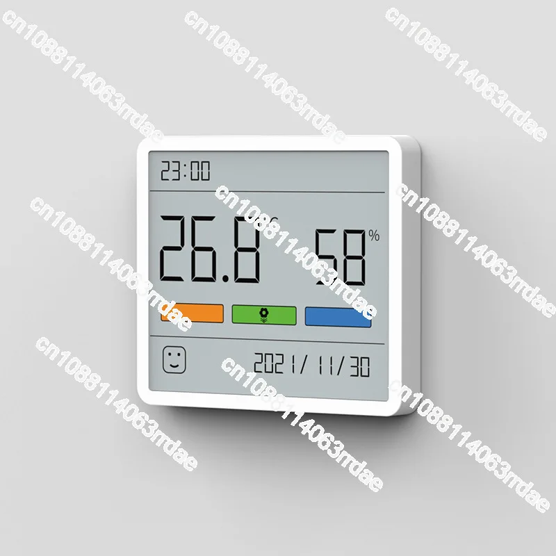 TH1 Thermohygrometer Indoor Clock Digital Display Electronic Wall Mount