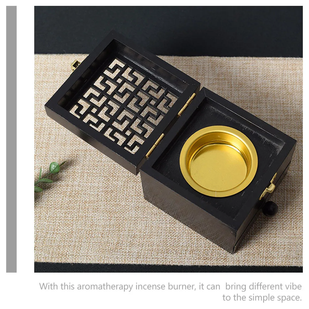 

Wooden Incense Box Hollow Aromatherapy Burner For Home Office Meditation Decor Incense Holder Censer Ornament
