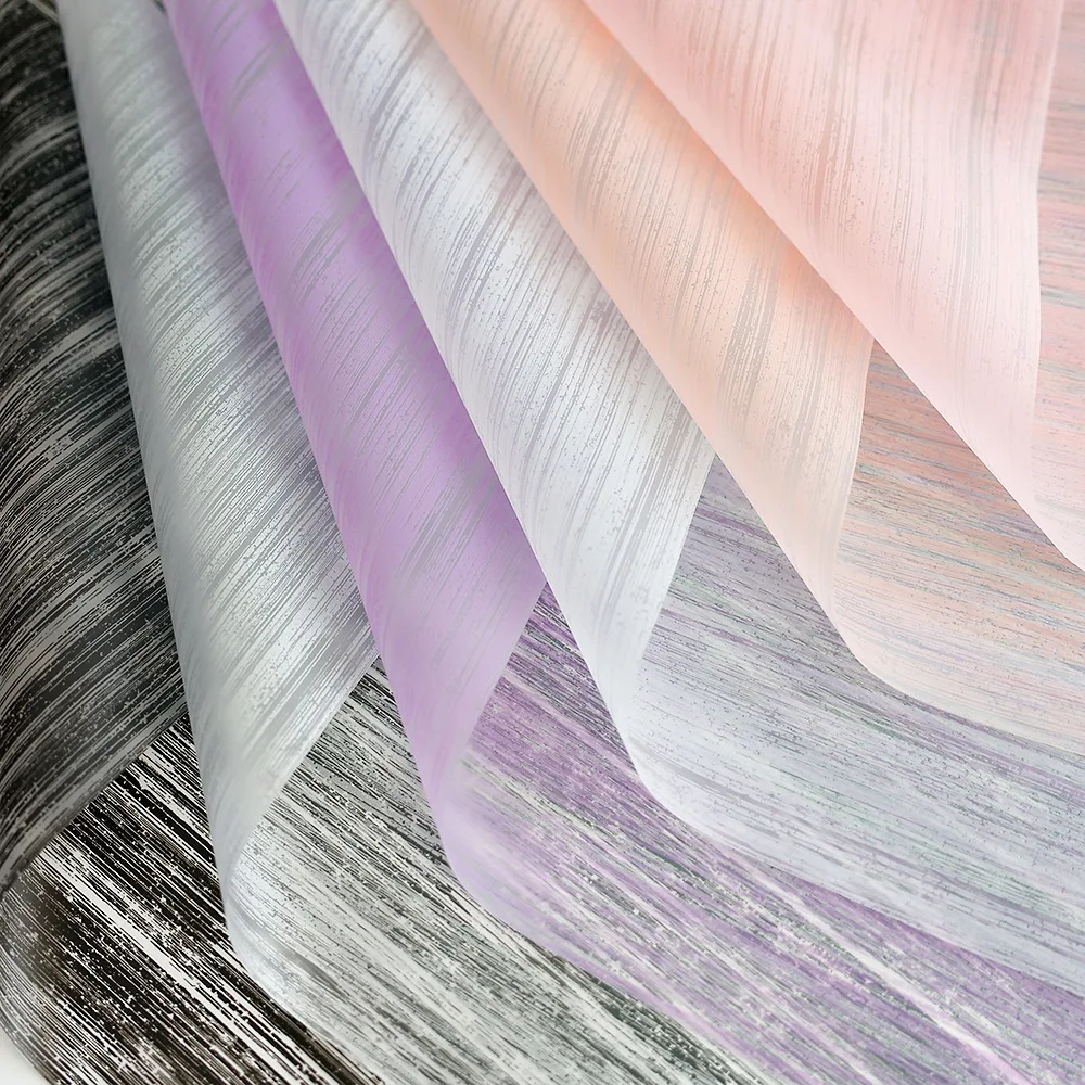 

Foggy Stripe Bouquet Wrapping Paper Waterproof Semi Transparent Floral Packaging DIY Handmade Flower Shop Gift Wrapping