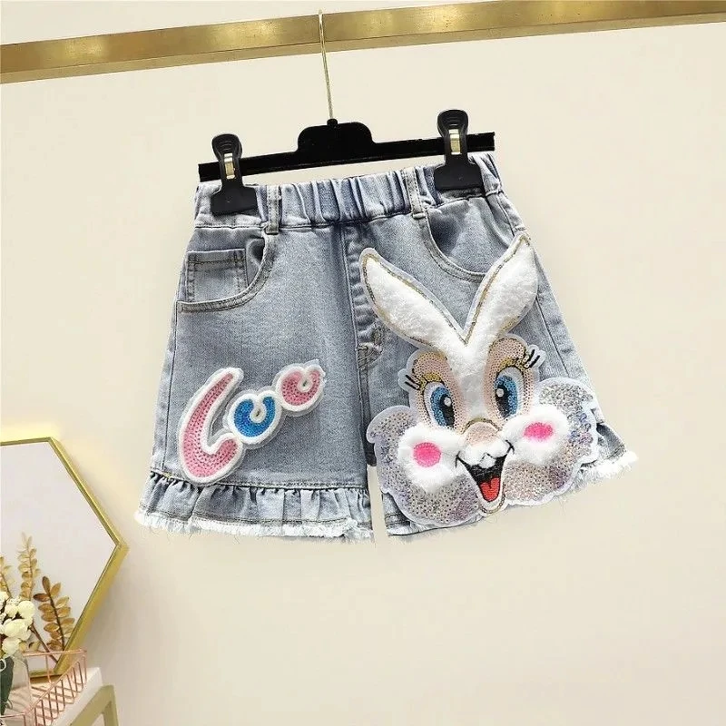 Girls Shorts 4-16Y Children Autumn Casual Pants for Boys Kids Solid Jean Shorts Pants Teeanger Pants with Pockets Suits