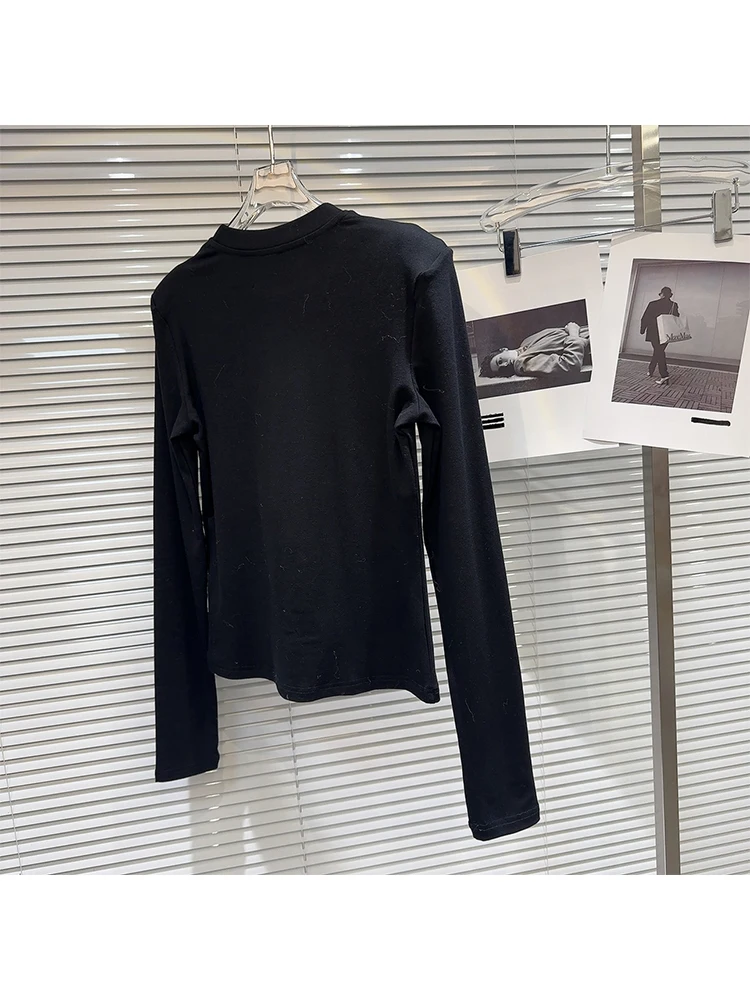 Women Japanese Y2k T-Shirts O-Neck Tees Long Sleeve Dark Academia Tops Cyber Punk Design 2000s Aesthetic Tide Goblin Core Chic image 4