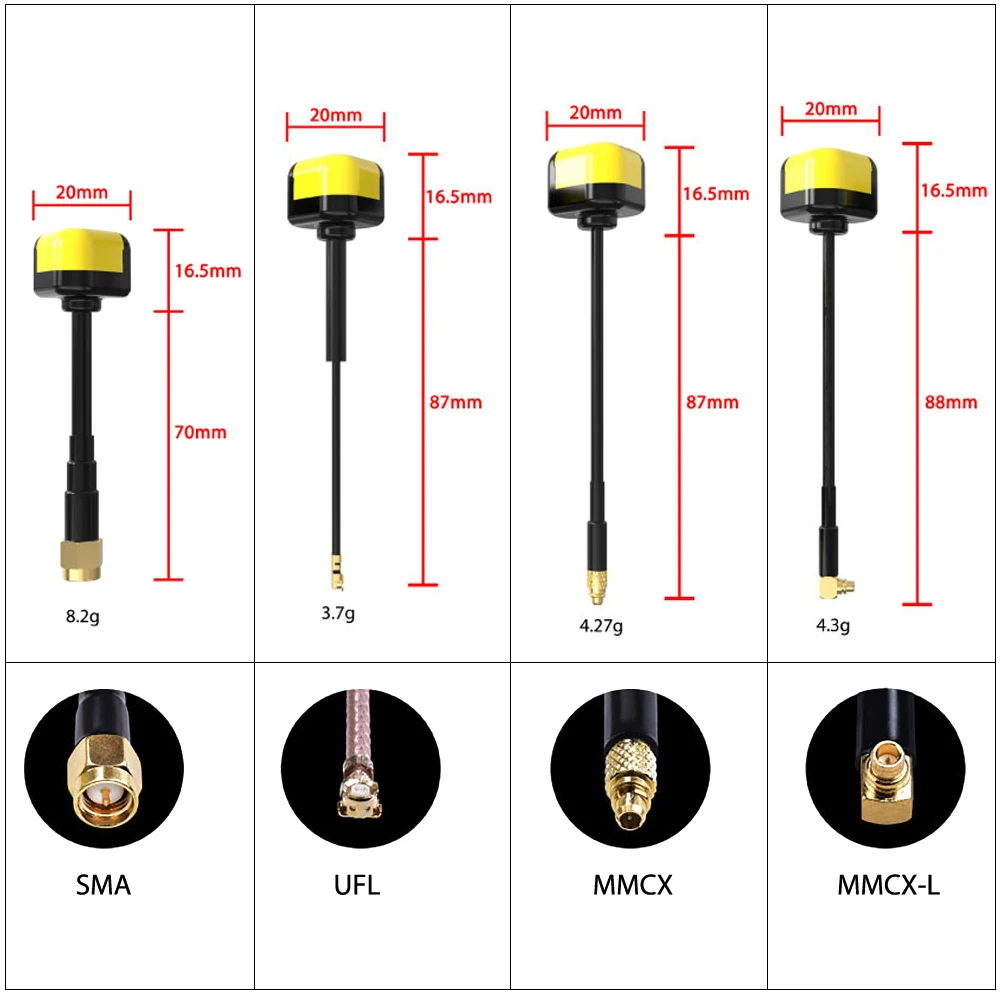 1pcs/lot SpeedyBee Speedy Bee 5.8Ghz 2.8dbi V2 RHCP FPV Antenna SMA/ UFL/ MMCX/ MMCX-L Interface For FPV Racing Drone
