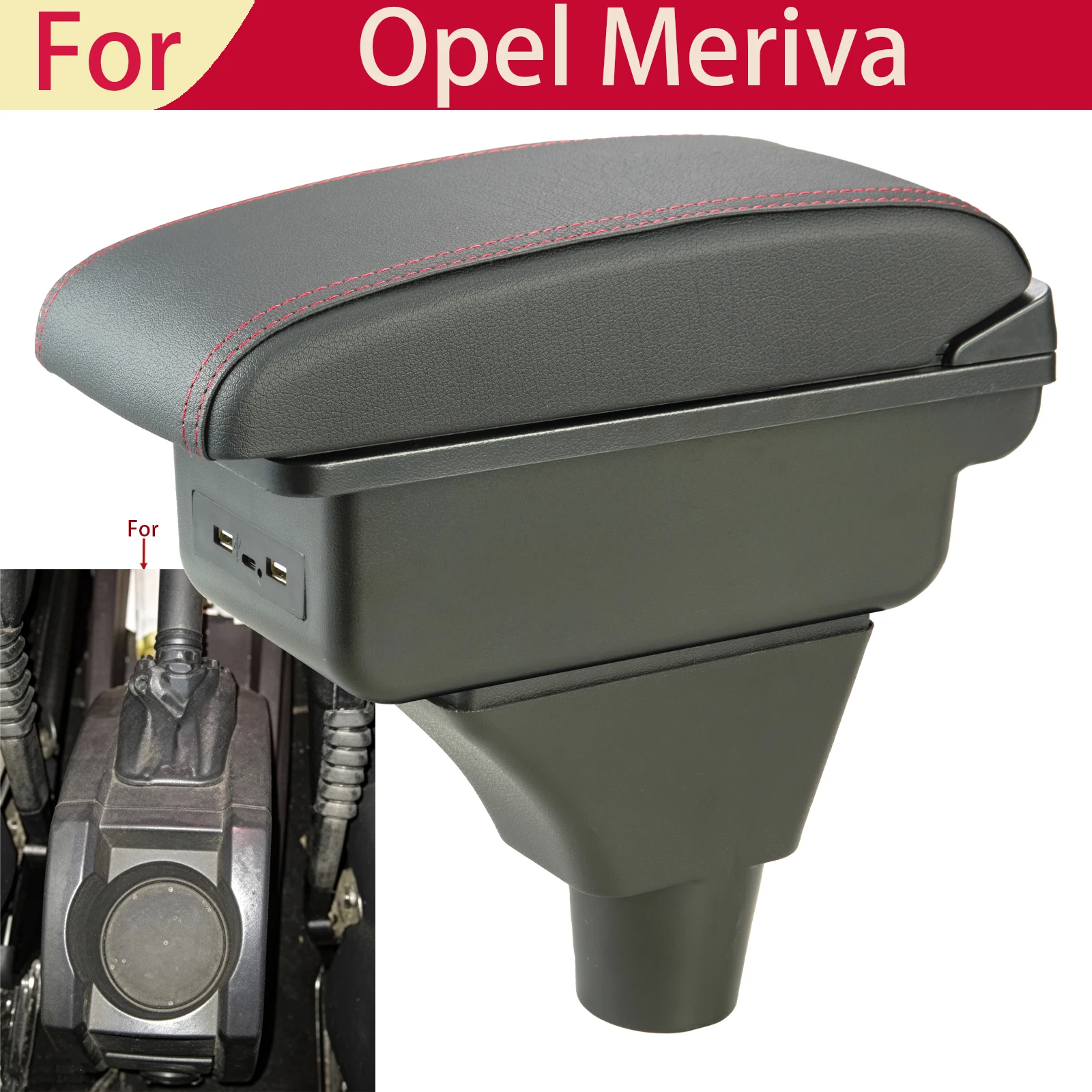 For Car Opel Meriva Armrest Box Center Console Arm Elbow Support Storage Case  Box USB Port Dedicated Retrofit Car Accessories