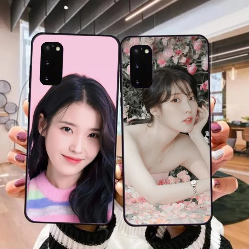 IU Lee JiEun Smart Phone Case for Realme GT 2 9i 8i 7i Pro X50 X2 C35 C21 C20 C11 C3 Black Soft Phone Cover Funda