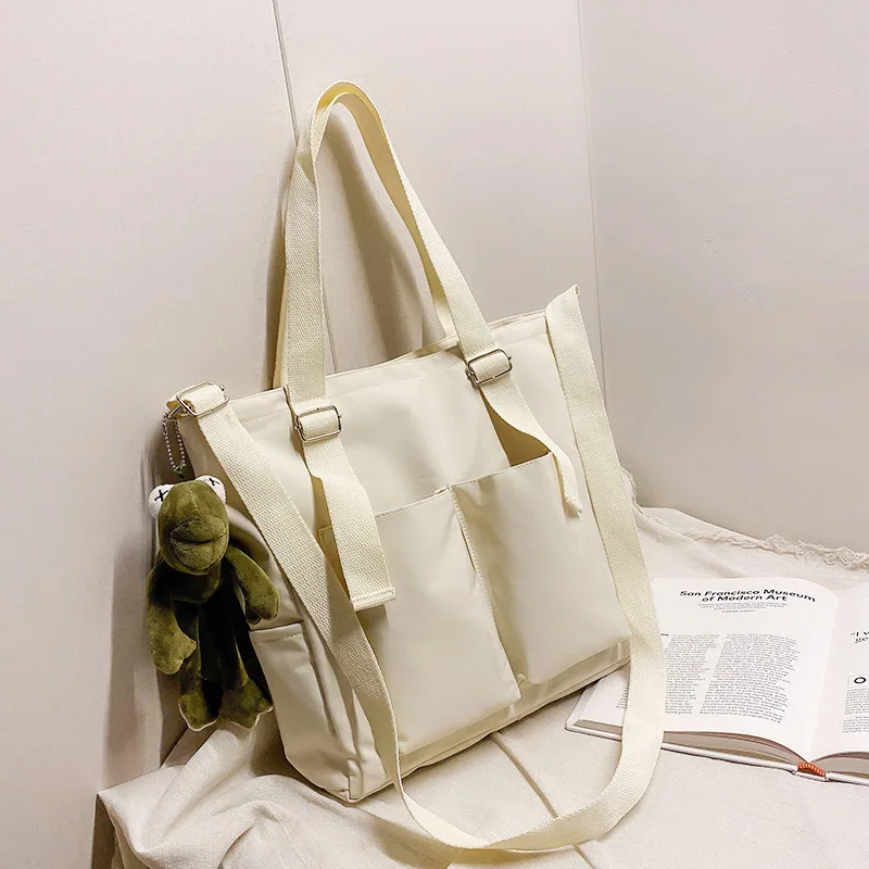 2024 New Women\'s Casual Crossbody Bag Korean Version Fashion Student Shoulder Bag Large Capacity Simple Portable Study Bag