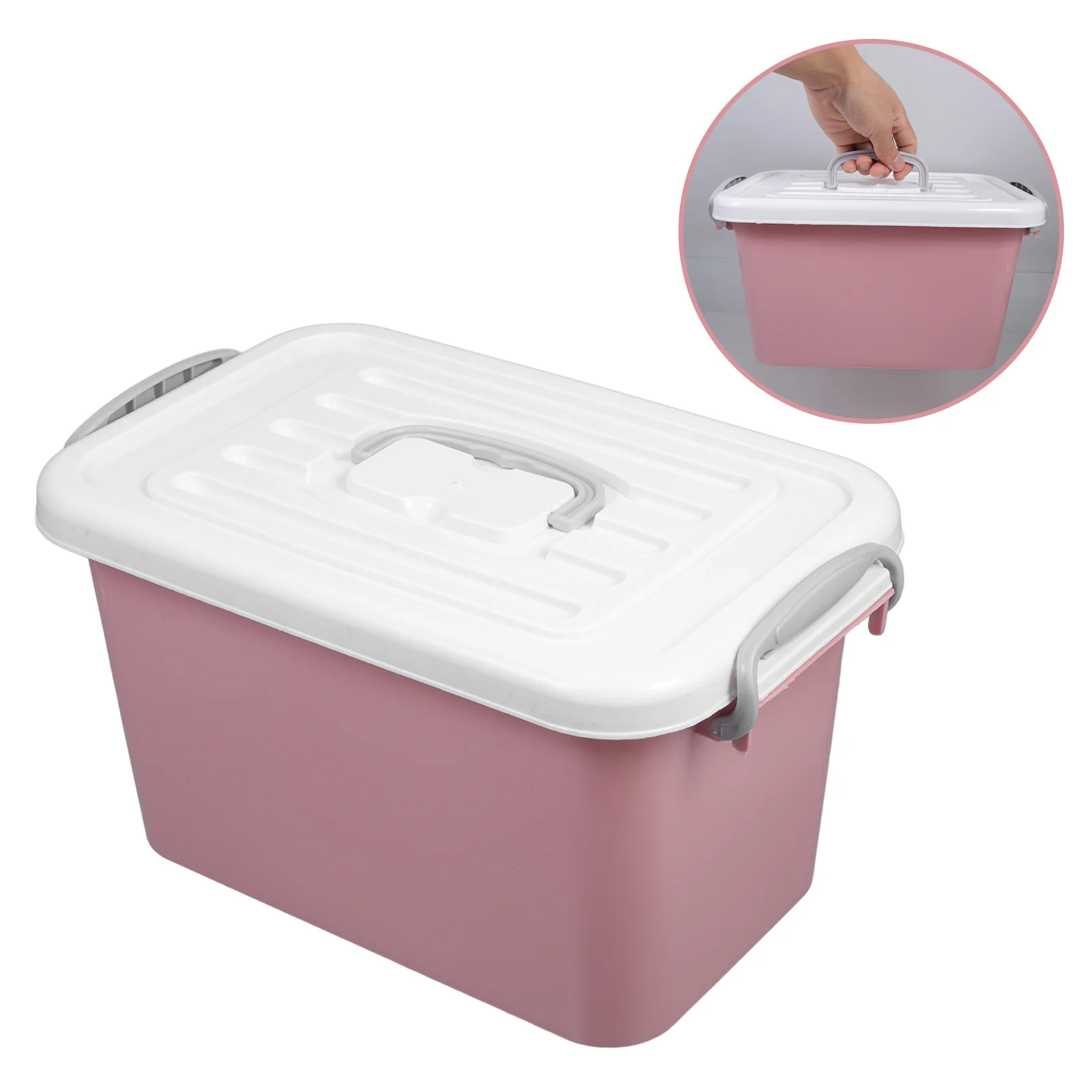 Storage Box Plastic Bins for with Lids Toy Organizer Container Containers Organizing Kids