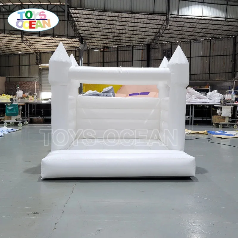 High Quality PVC White Castle Wedding Inflatable Bounce House Suitable for Kids Activities Party Photo Taking