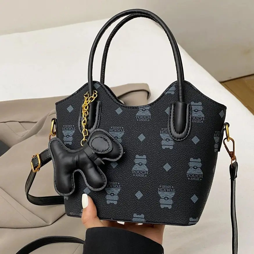 

Zeyph Fashion Printed Tote Bag Shoulder Bag Crossbody Bag Retro Style Pu Material Boston Bag Spring And Summer New