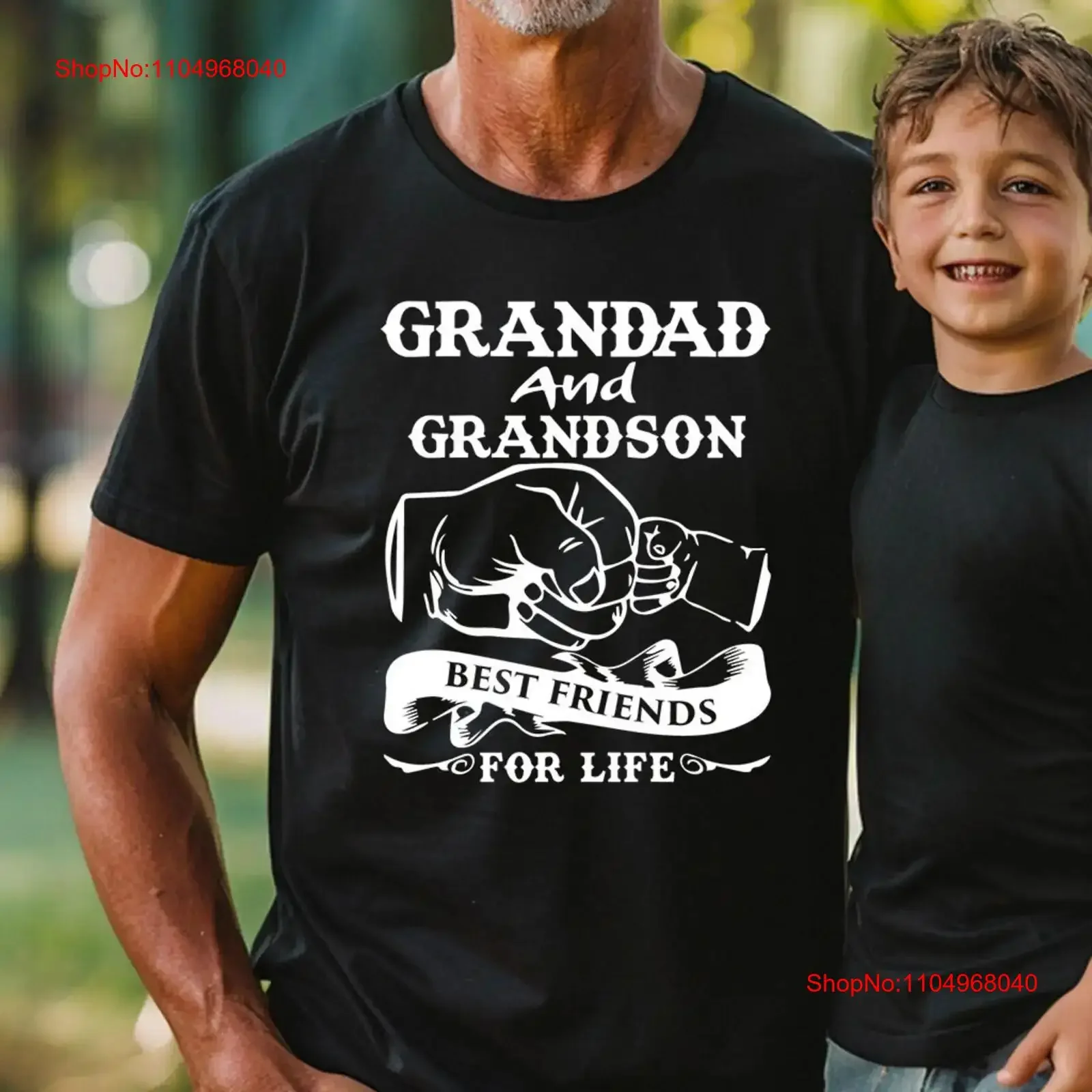 الجد حفيد أفضل أصدقاء مدى الحياة تي شيرت رجالي أبي الجد الملوثات العضوية الثابتة الآباء يوم عدد 1 عيد الميلاد عيد الميلاد أعلى خمر