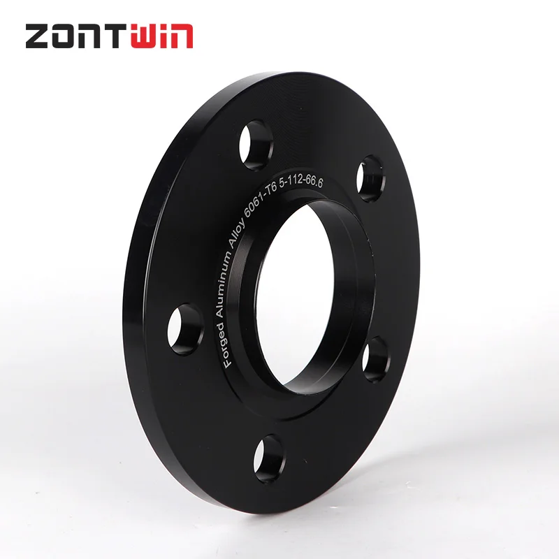 2개 10/12/15/20mm 휠 스페이서 어댑터 PCD 5x112 CB 66.5mm 5러그 벤츠 아우디 범용 자동차용 썸네일 2