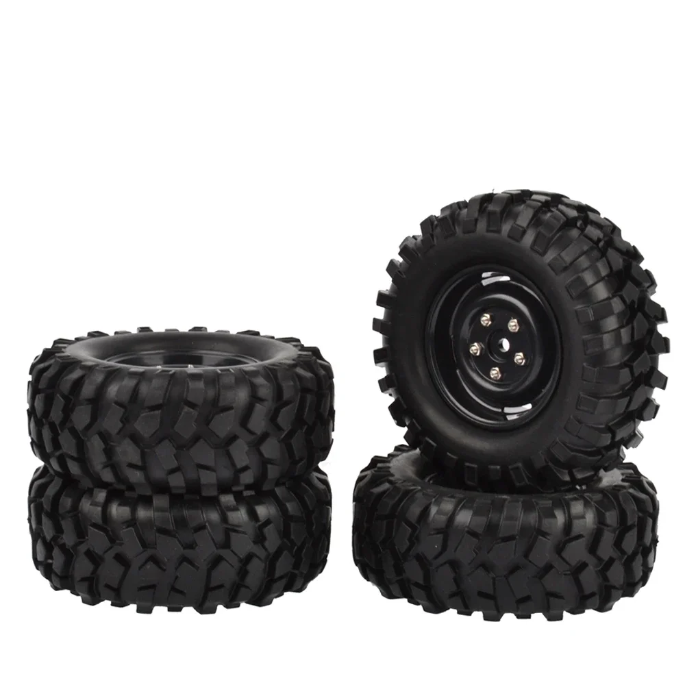 

4pcs 96mm 1.9 Inch Rubber Tires/Tyres and Wheel Rims for Axial SCX10 D90 Tamiya CC01 1:10 RC Rock Crawler Car