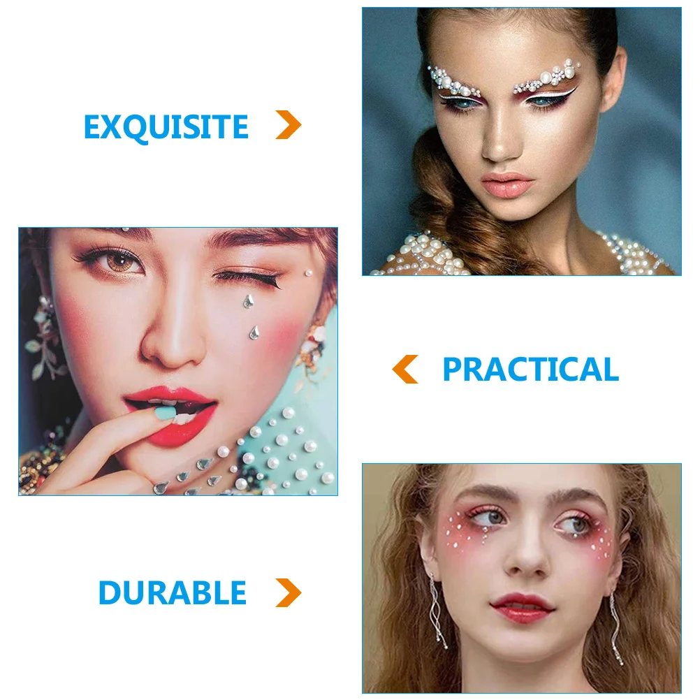 

5 set 5 Sets Face Rhinestones Jewels Stickers Eyebrow Eye Gems Body Jewels Decor Makeup Festival Party Wedding Masquerade Self