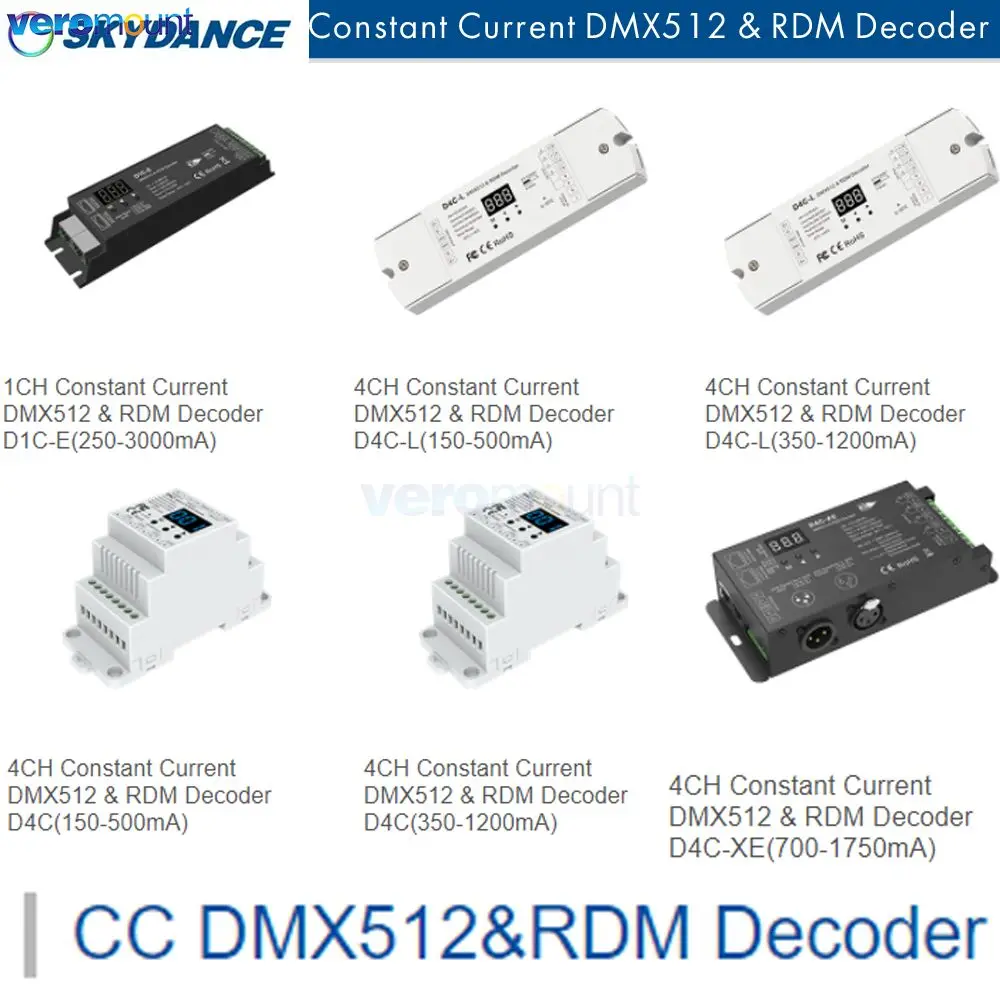 

Skydance 1 4, 32-канальный декодер постоянного тока DMX512 и RDM DMX Диммер ШИМ-цифровой дисплей D1C-E D4C-L D4C D4C-XE (700-1750 мА)