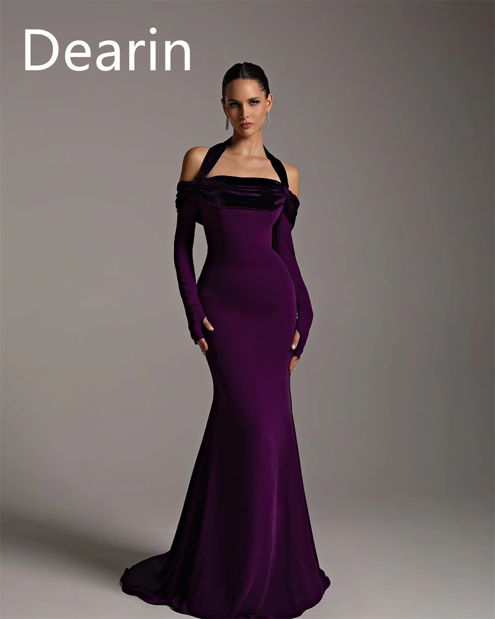 Prom Dress Dearin Halter Sheath Floor Length Skirts Draped Bespoke Occasion Dresses Evening Formal Gown Saudi Arabia