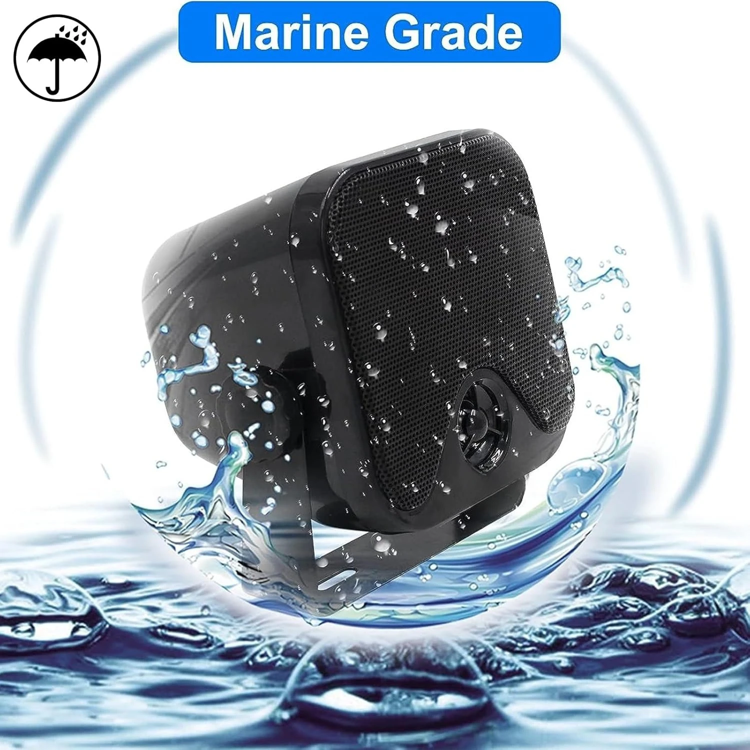 

4Inches Heavy Duty Waterproof Boat Marine Bluetooth Speakers Surface Mounted for Camper Skid Steer ATV UTV RZR Golf Cart Tractor