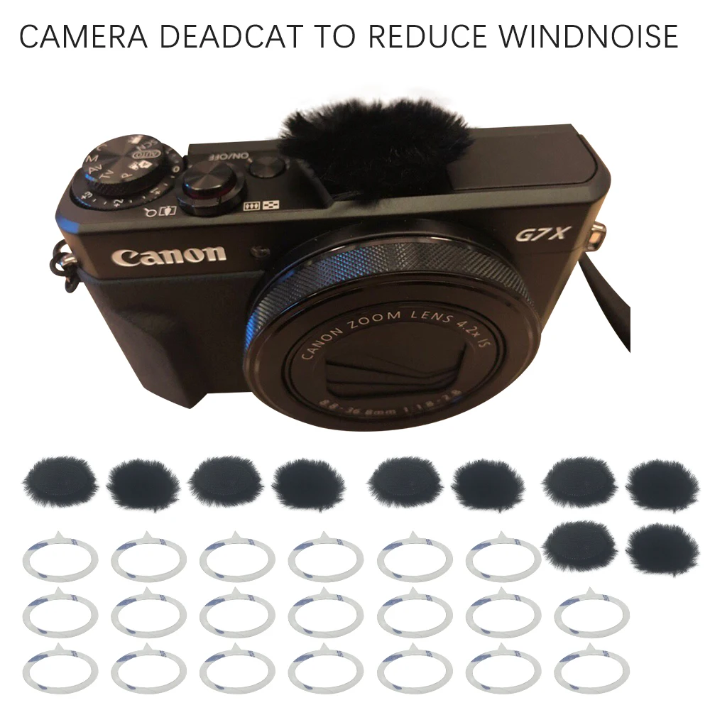 10Pcs Wind Muffler Deadcat For Canon G7x Mark II G9X Micromuff For  Microphone Cover For Canon G7X MARK2 Blue Mantis