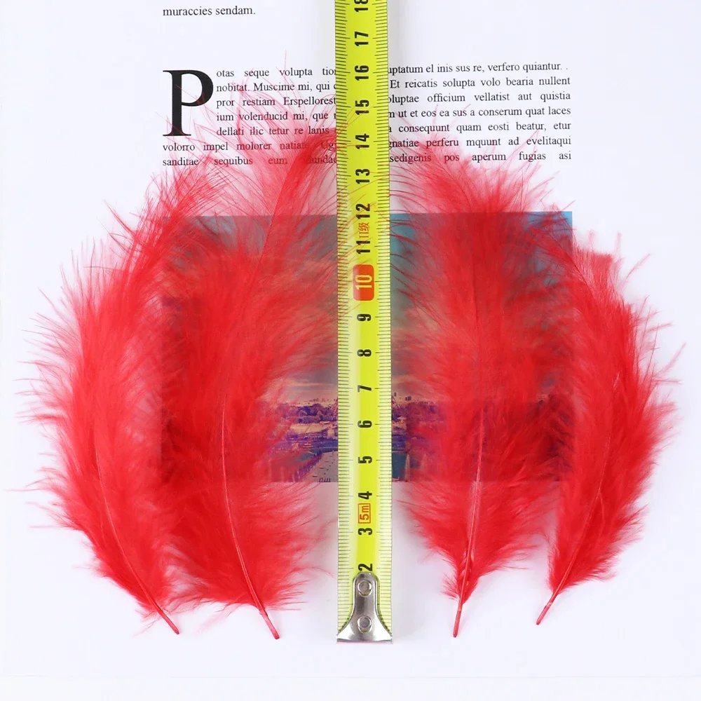 Colored Marabou Turkey Feathers 10-15 CM Feather for Wedding Party Skirt Clothes Sewing Needlework Decoration Crafts Plume 50Pcs