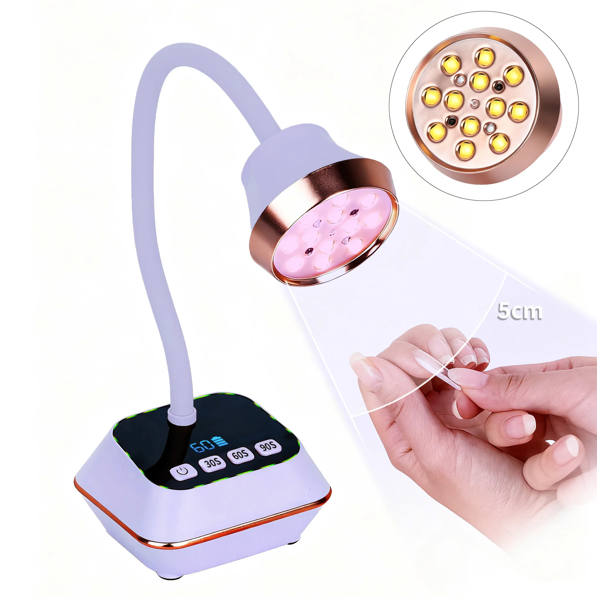 Professional 36W Mini UV LED Nail Lamp Automatic Sensor Fast Curing 3 Timers for Salon Home Manicure
