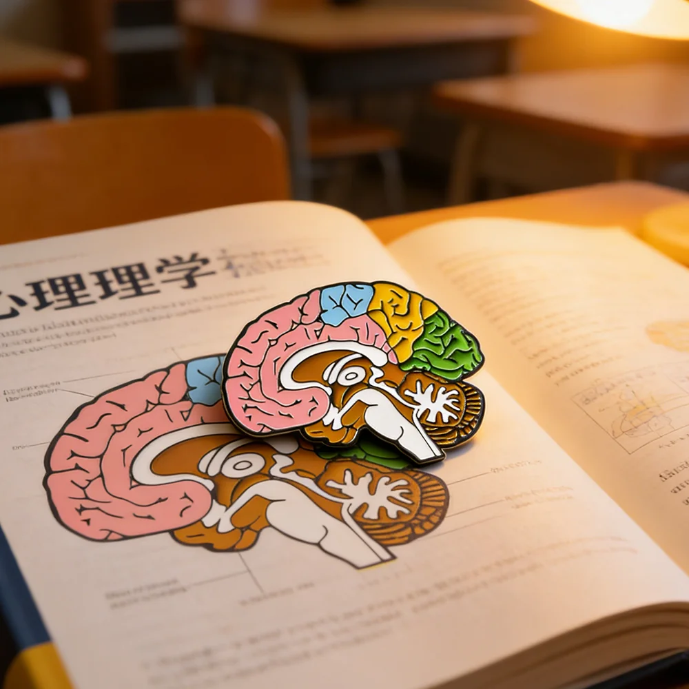 Catuni Brain Anatomy Biology Medicine Enamel Badge Pin Brooch Lapel Backpack Lovely Gift for Surgeon Doctor Medico Nurse