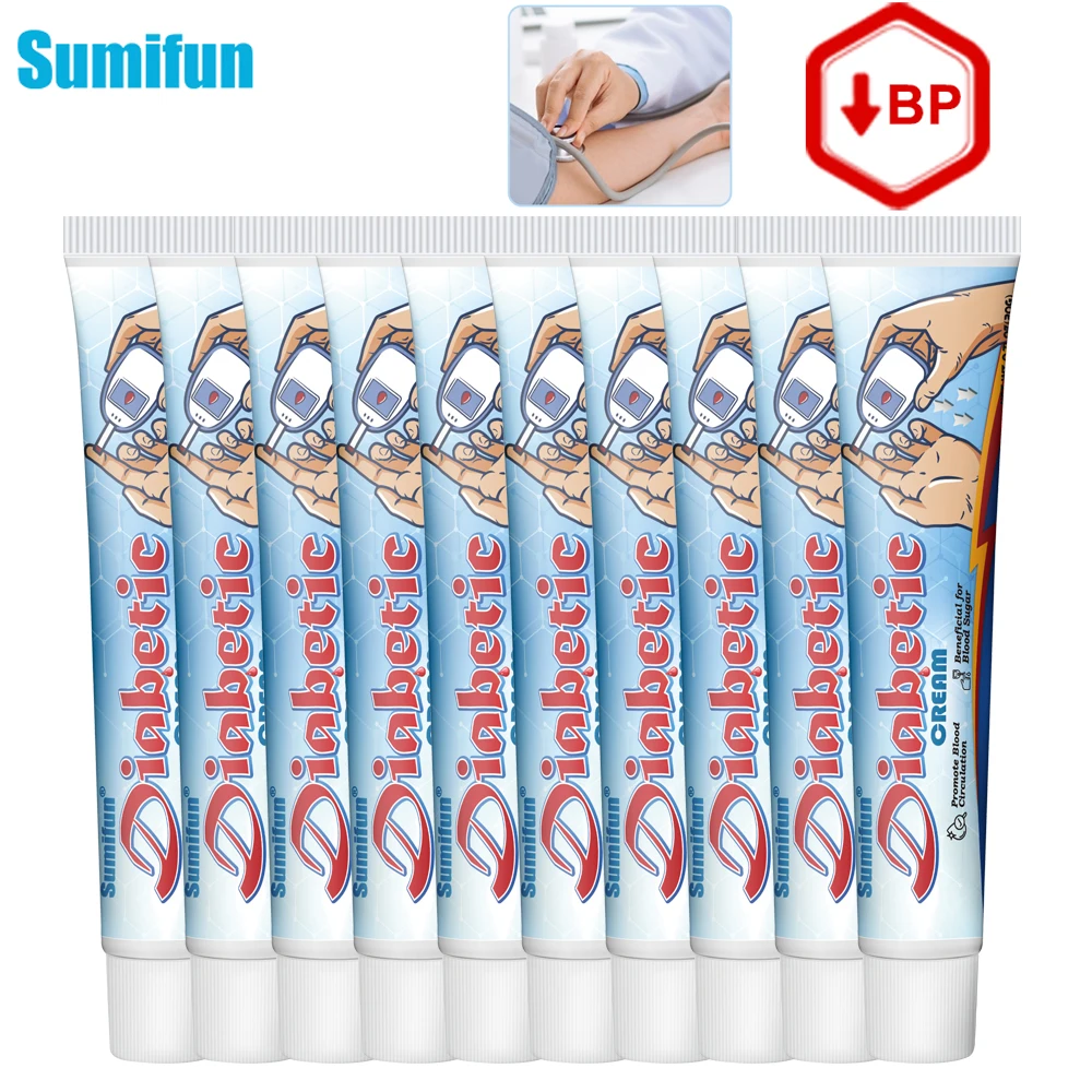 5/10Pcs Sumifun Diabetes Treatment Cream Lower Blood Glucose Clean Blood Vessels Stabilizes Sugar Level Diabetics Health Plaster