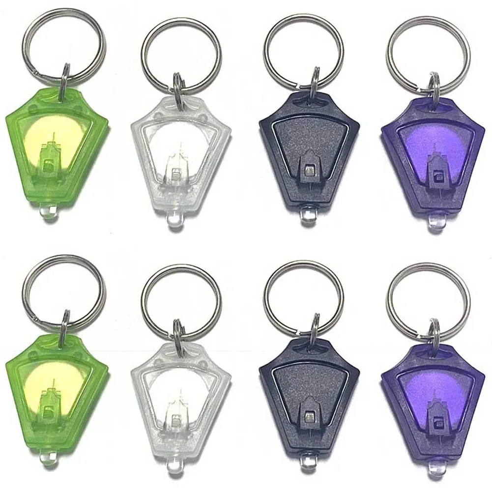 แสงสีขาว Mini Bright LED Micro Light 10Pcs พวงกุญแจบีบ Key แหวน Camping