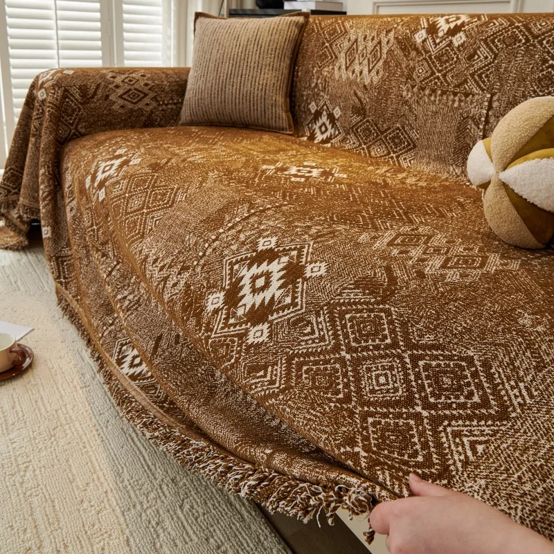 

Home Sofa Cover Living Room Sofas Furniture Cover Sofa Blanket Cover Aesthetic Prevent Blanket Solid Color，double-sided