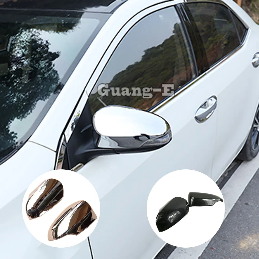 

For Toyota Corolla Altis 2014 2015 2016 2017-2019 ABS Chrome Back Rear View Eyebrow Side Mirror Strip Cover Stick Trim Frame