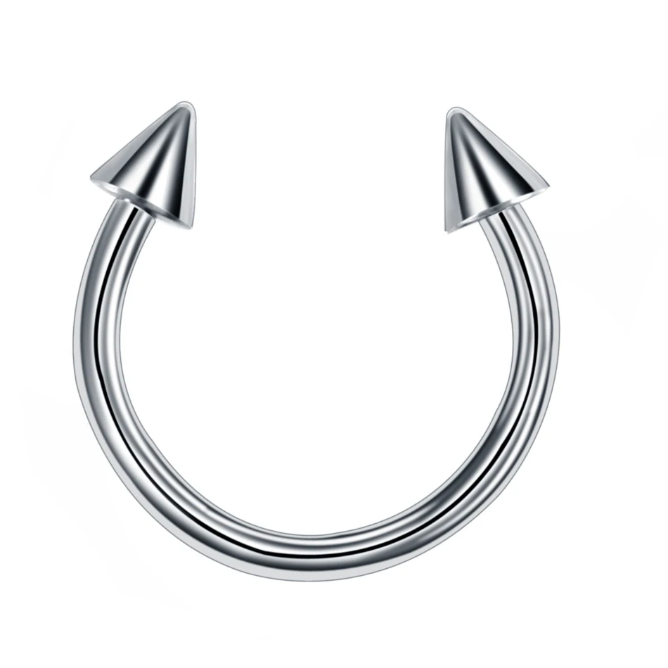 1PC Steel Hinged Segment Nose Rings Horseshoe Hoop Women Septum Clicker Piercing Sexy Labret Eyebrow Ring Ear Tragus Jewelry