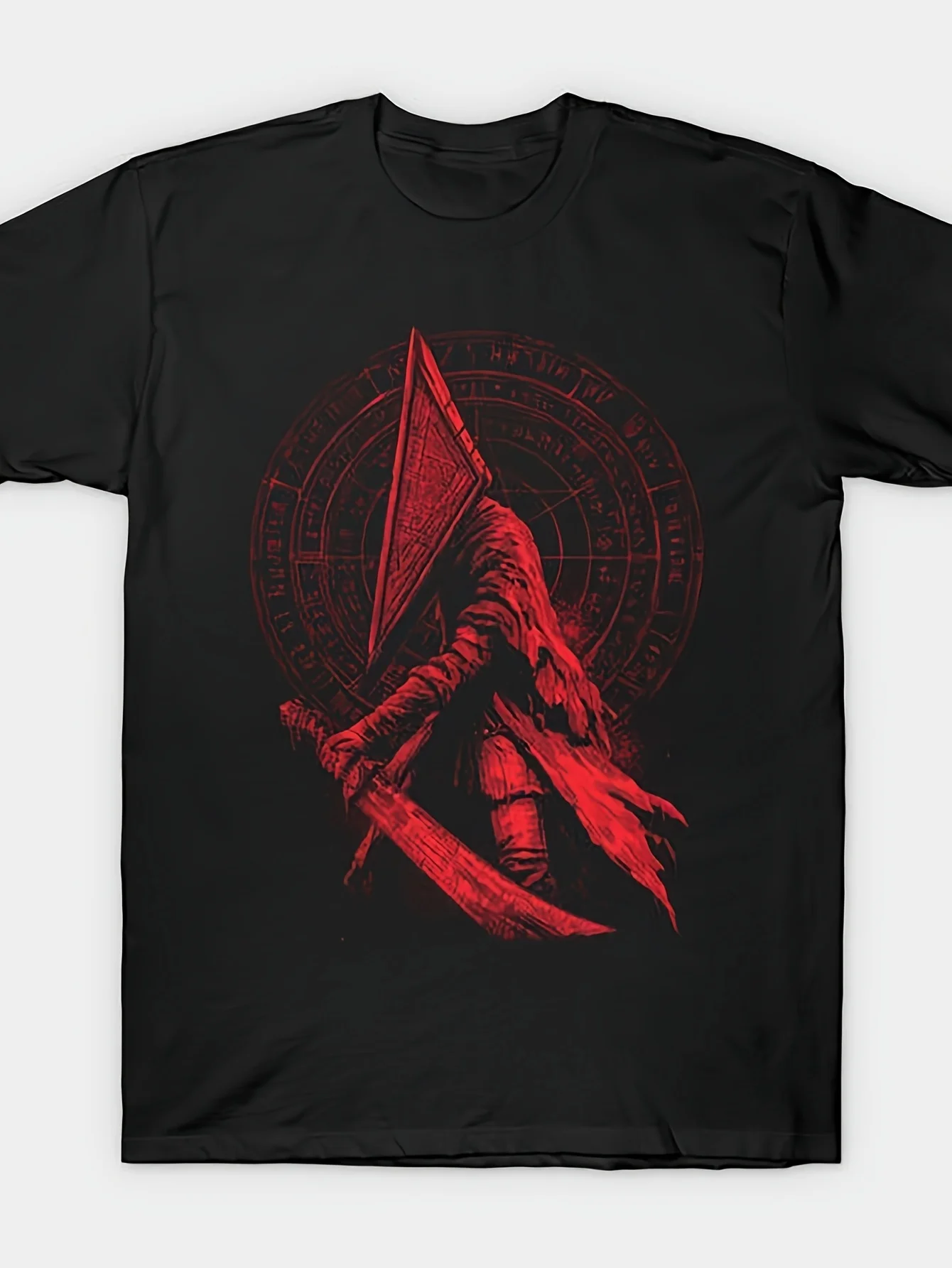 Hill Pyramid Head T-Shirt Made From Slightly Elastic Material Available Graphic Short Sleeve Men's T-shirts for Summer Unisex