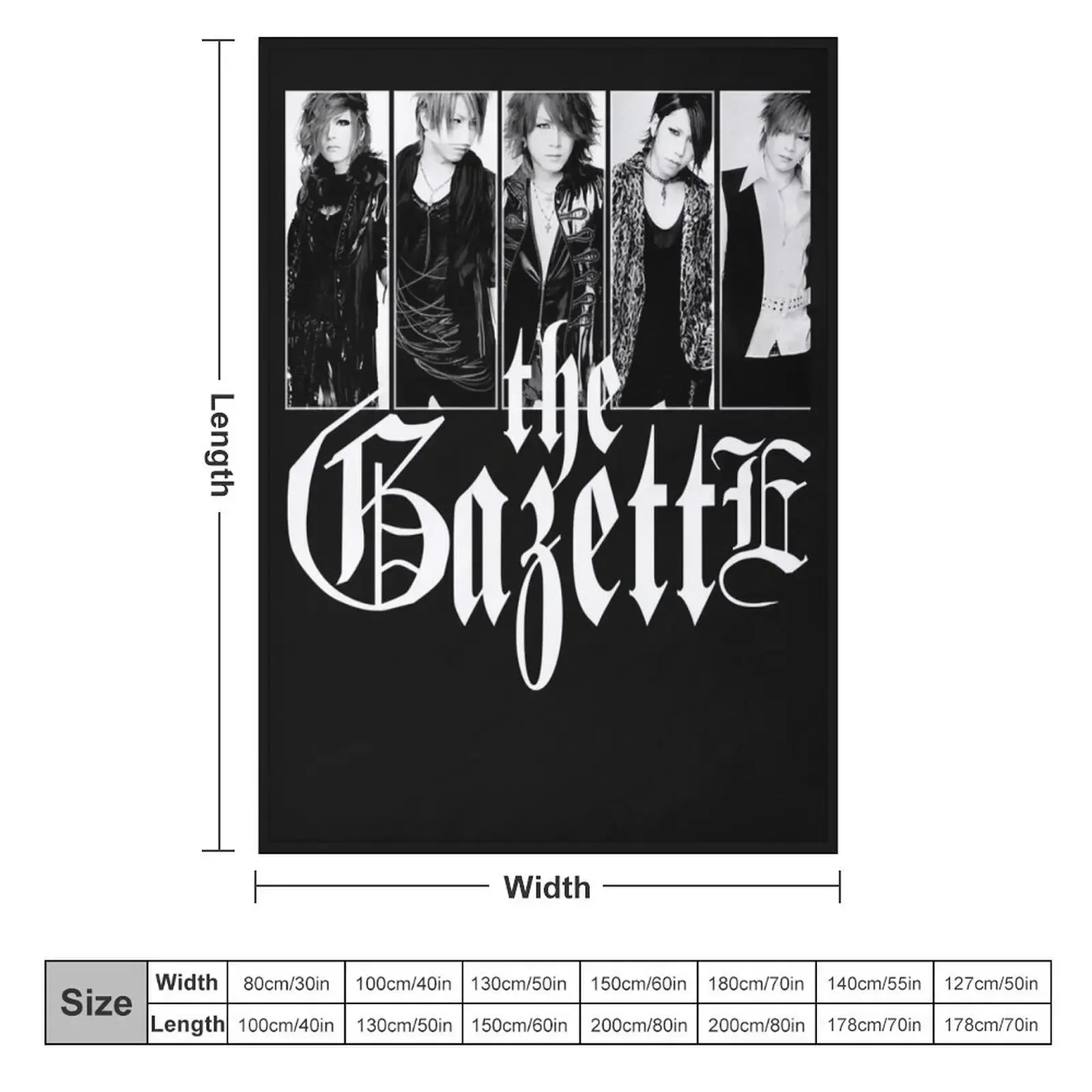 The Gazette Japan Rock Band T-shirt classique Throw Blanket Plaid on the sofa for sofa Plush For Sofa Thin Furry Blankets